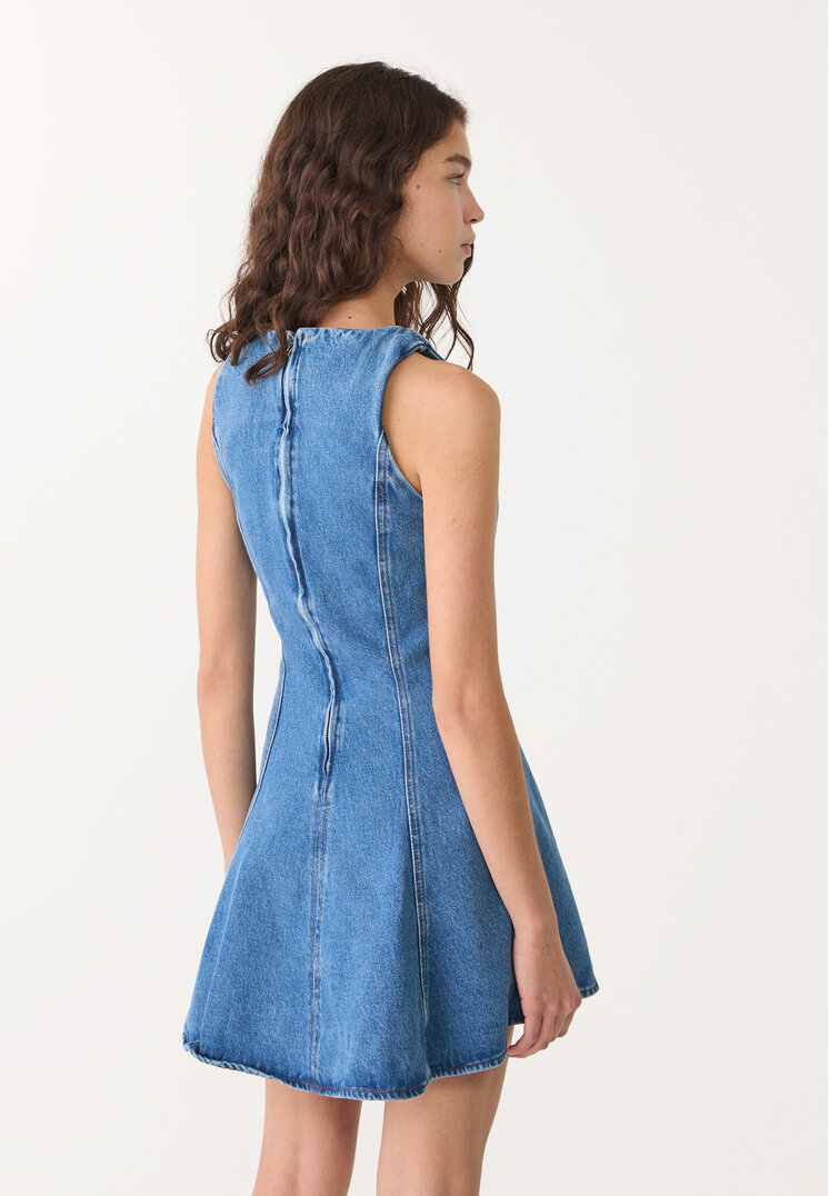 vestido corto denim