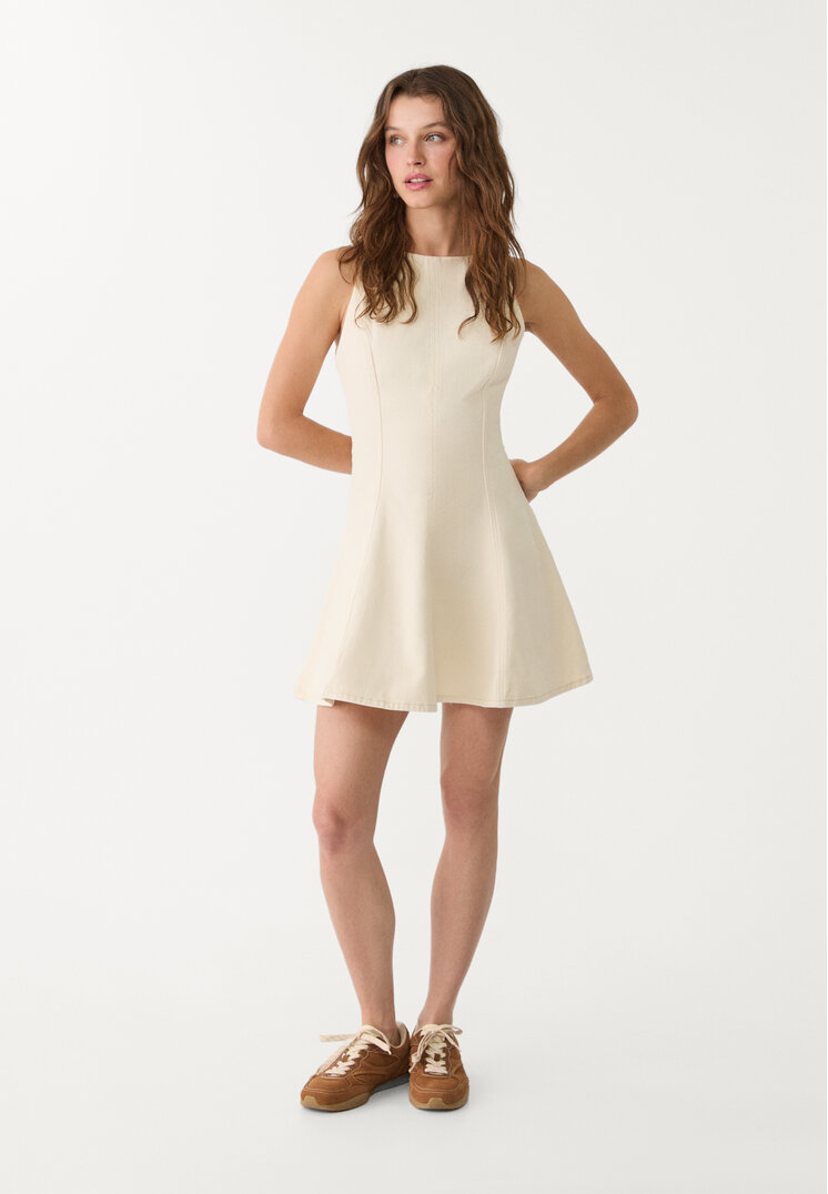vestido corto denim