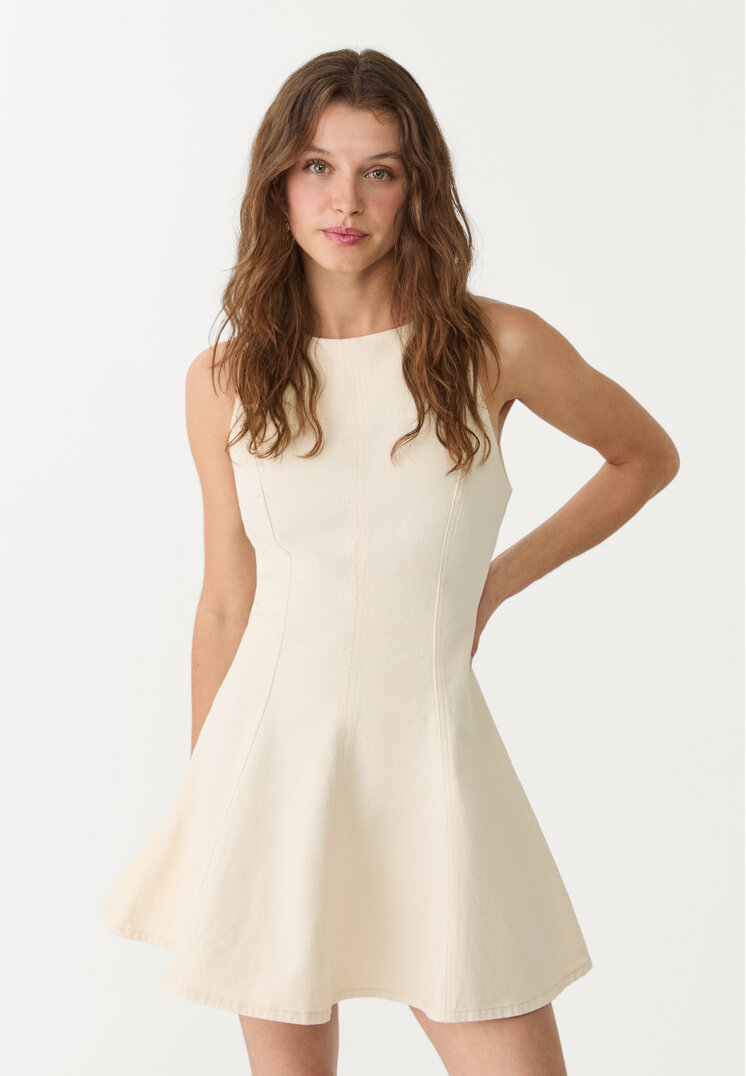 vestido corto denim