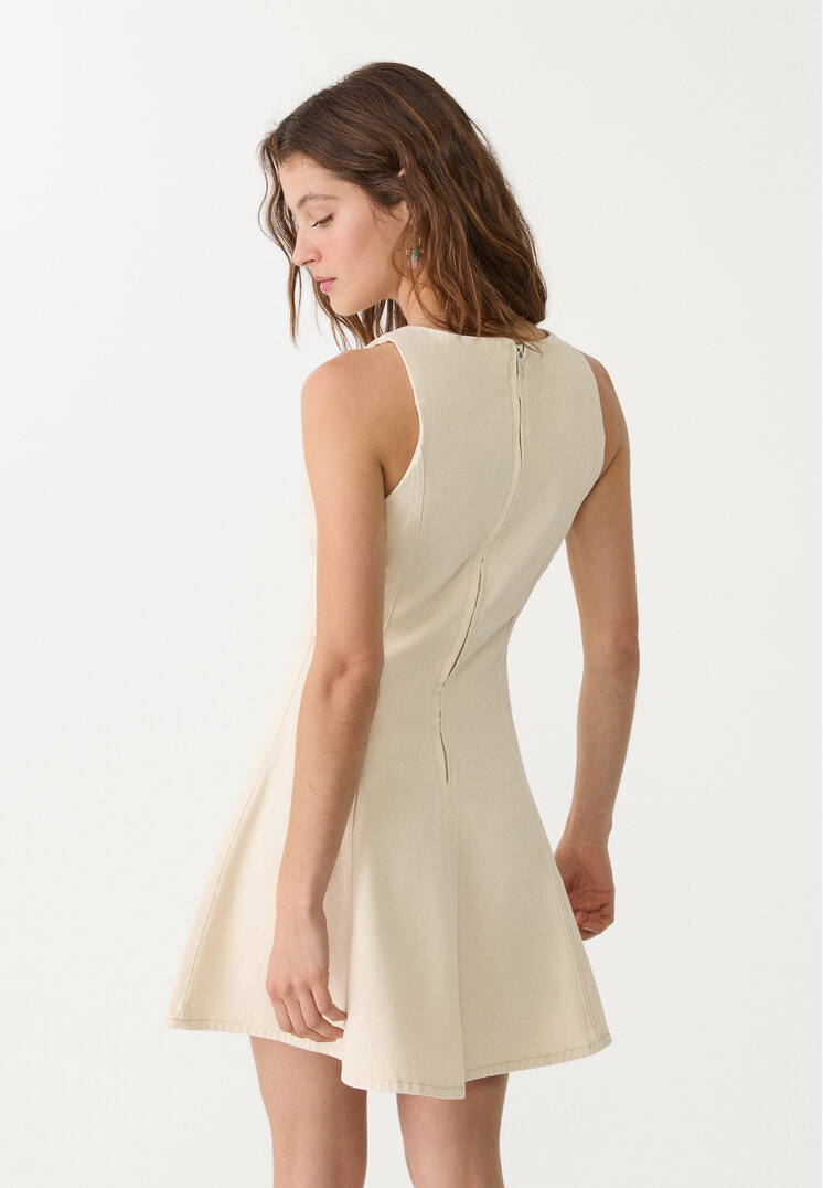 vestido corto denim