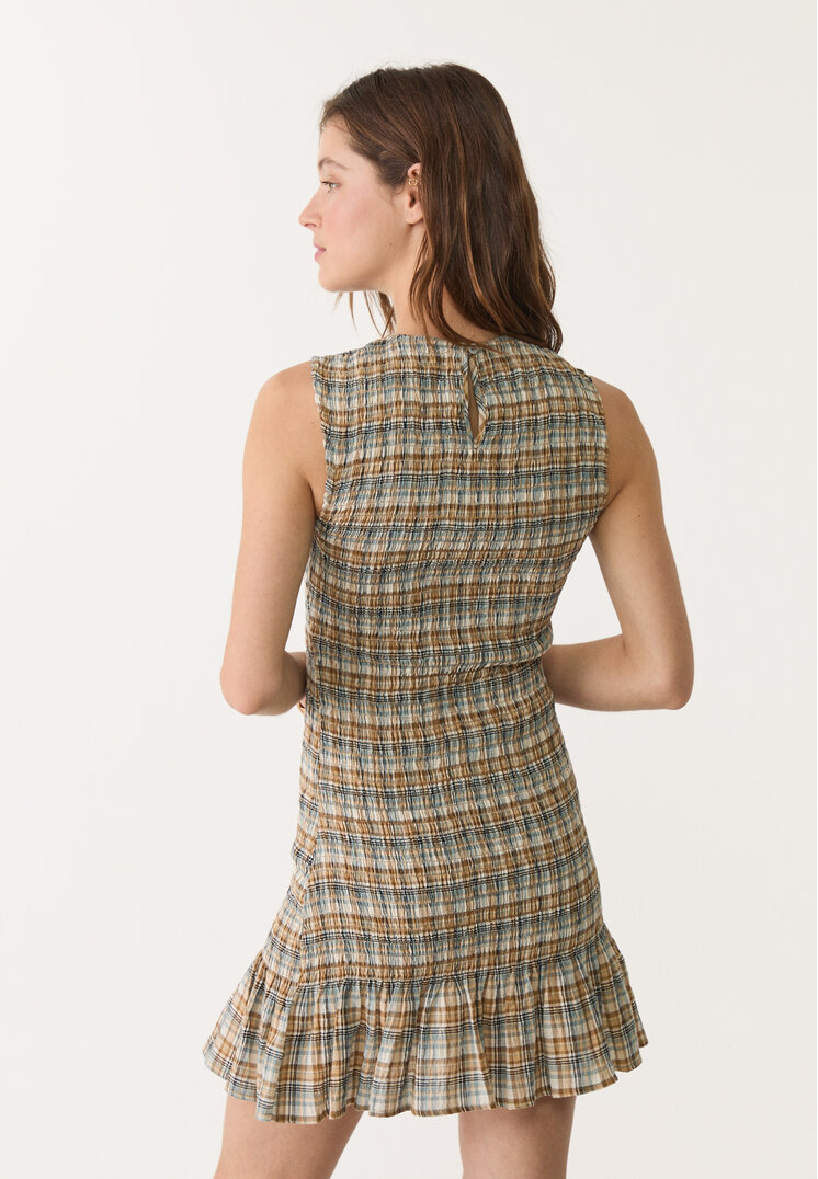 vestido corto cuadros