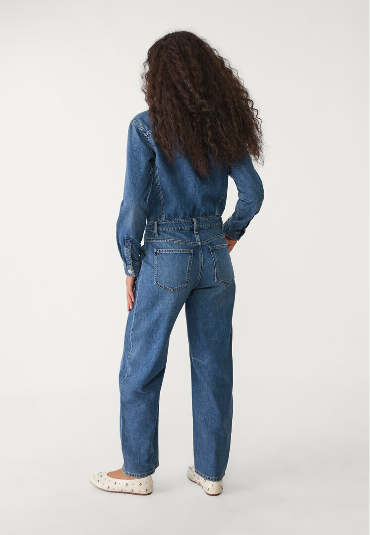 mono denim largo