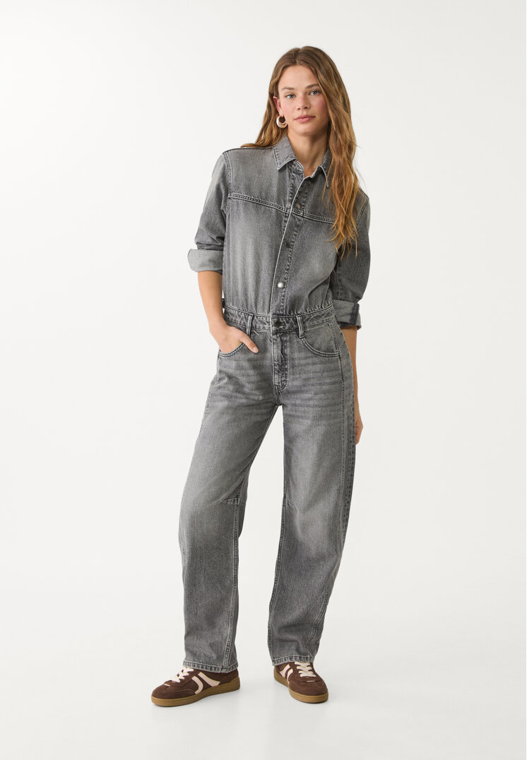 mono denim largo