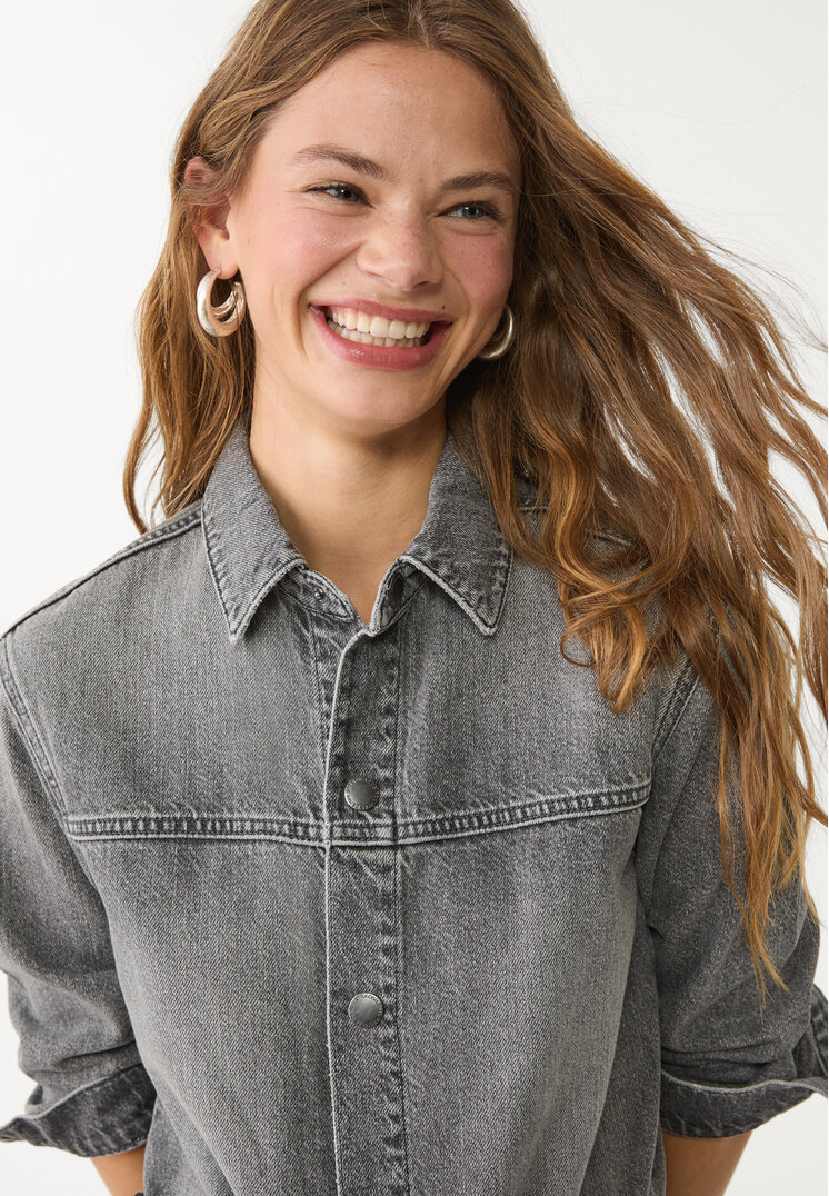 mono denim largo