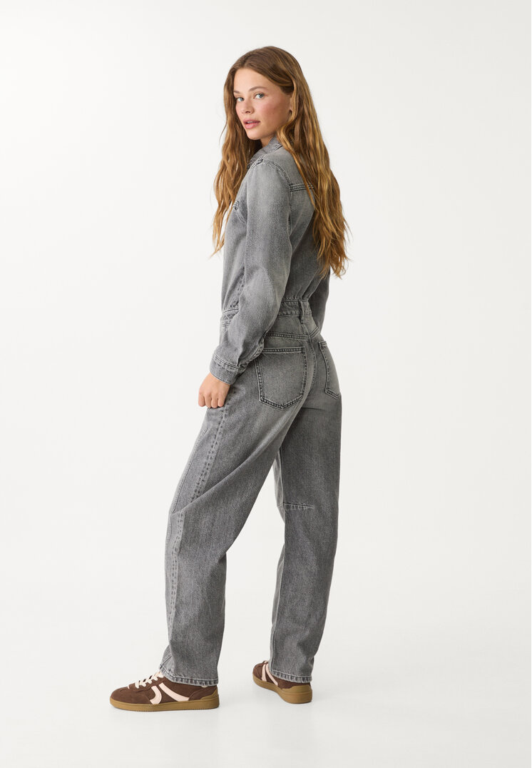 mono denim largo