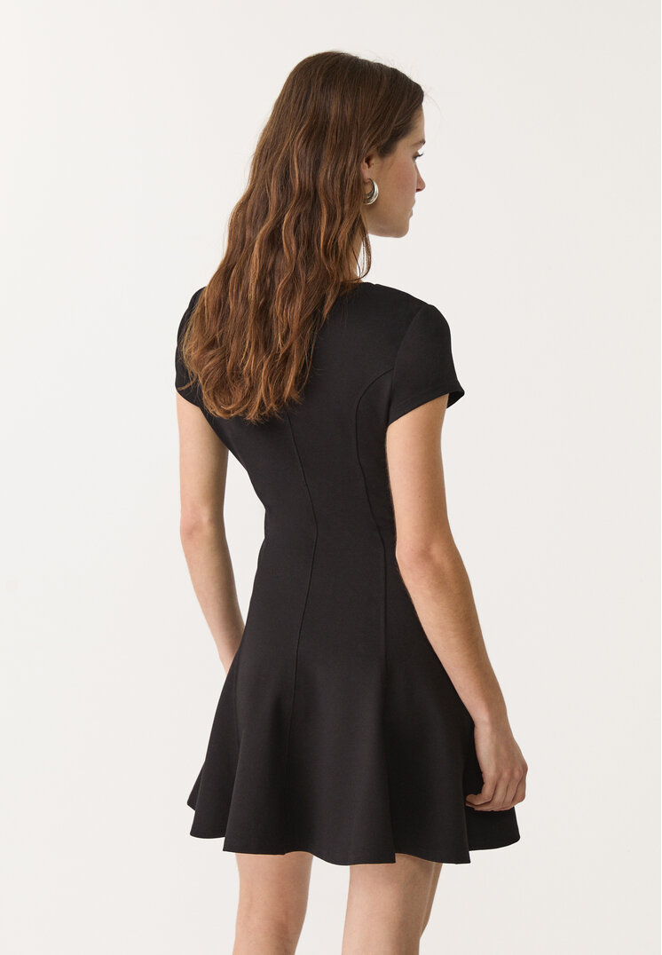 vestido punto roma manga corta