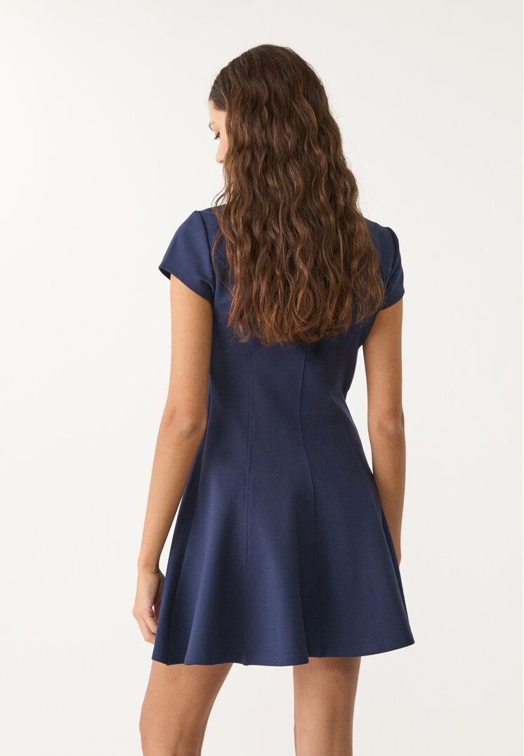 vestido punto roma manga corta