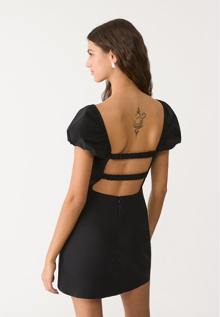 vestido corto espalda descubierta