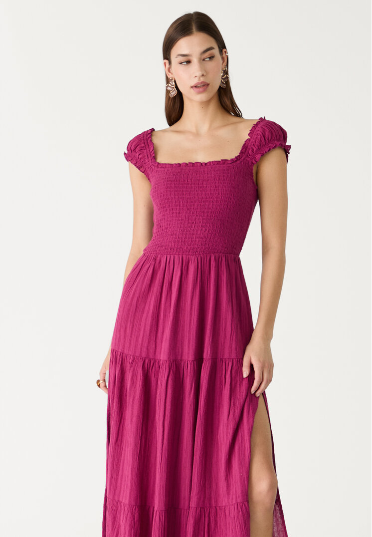 vestido fluido midi