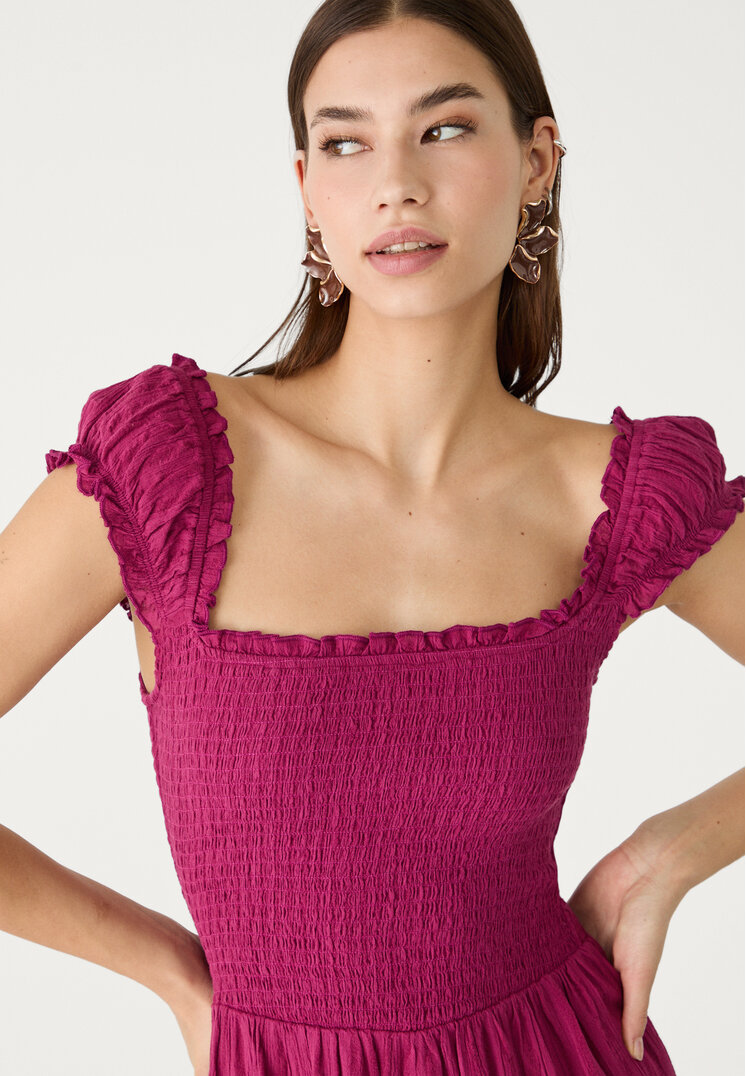 vestido fluido midi