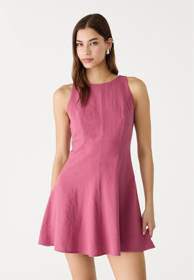 vestido corto fluido
