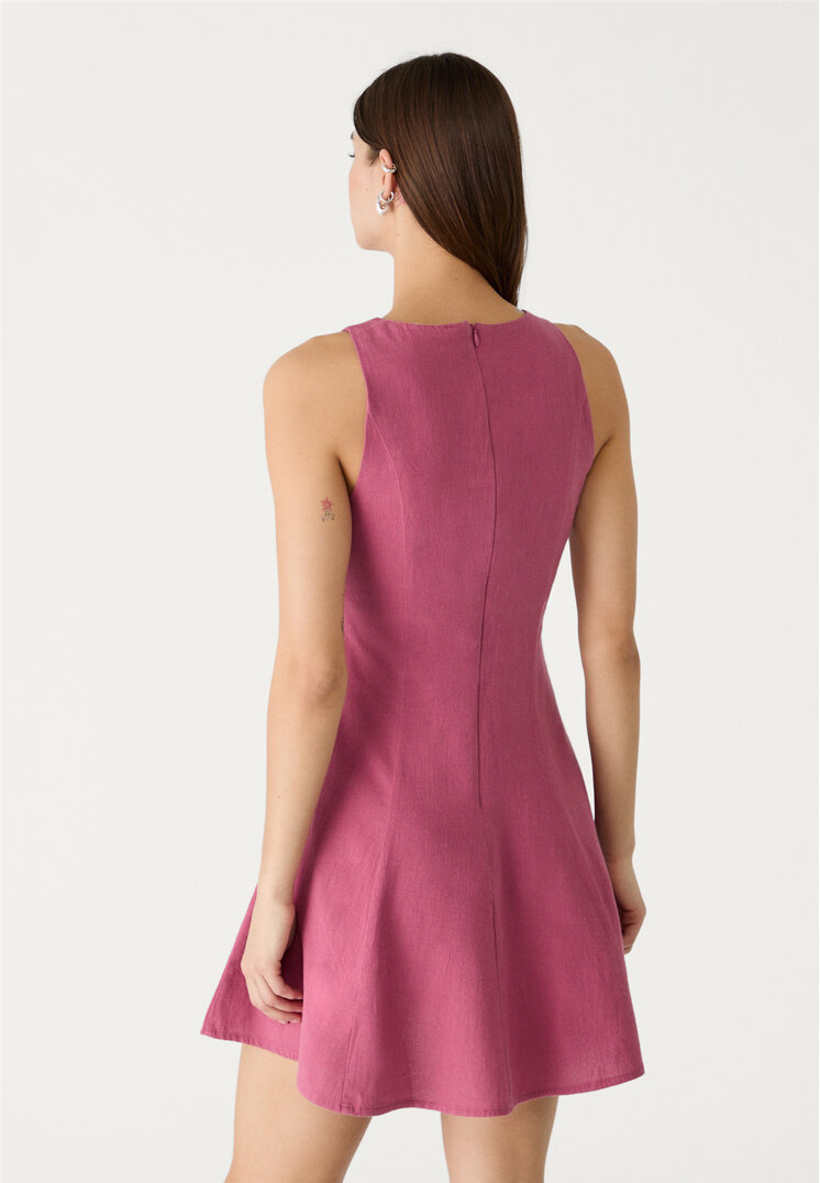 vestido corto fluido