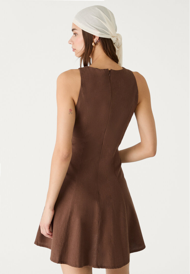 vestido corto fluido