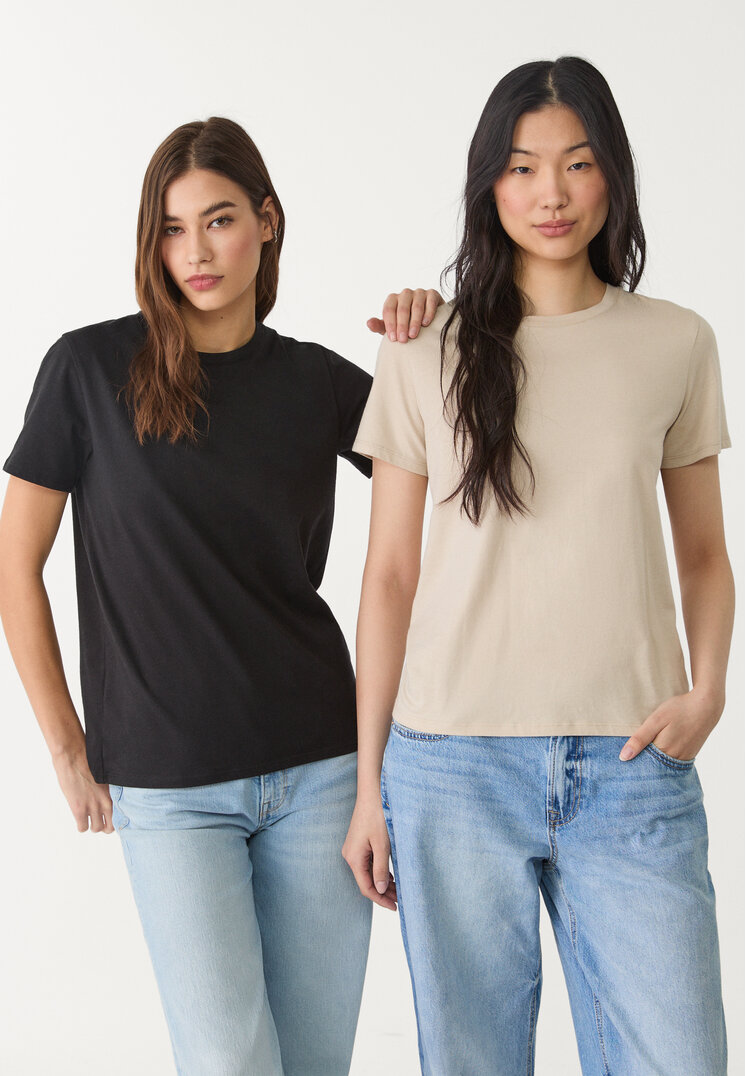 pack 2 camisetas basicas manga corta