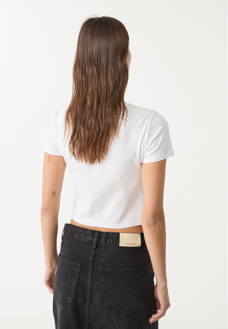 pack 2 camisetas crop algodon