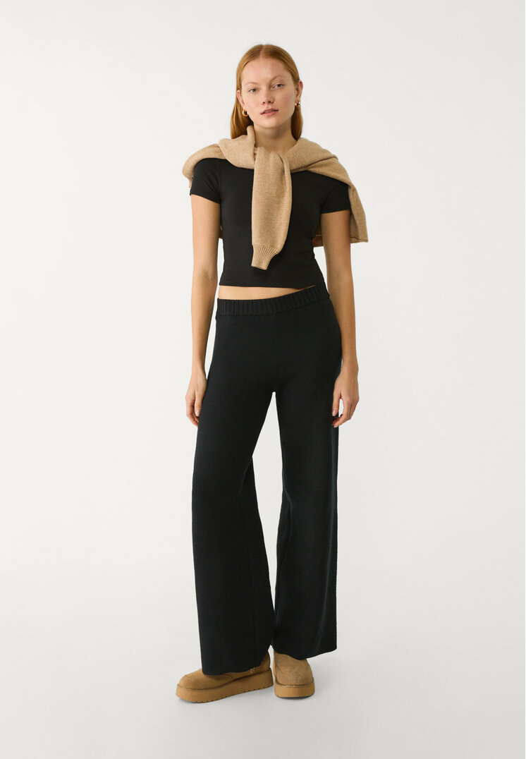camiseta crop algodon