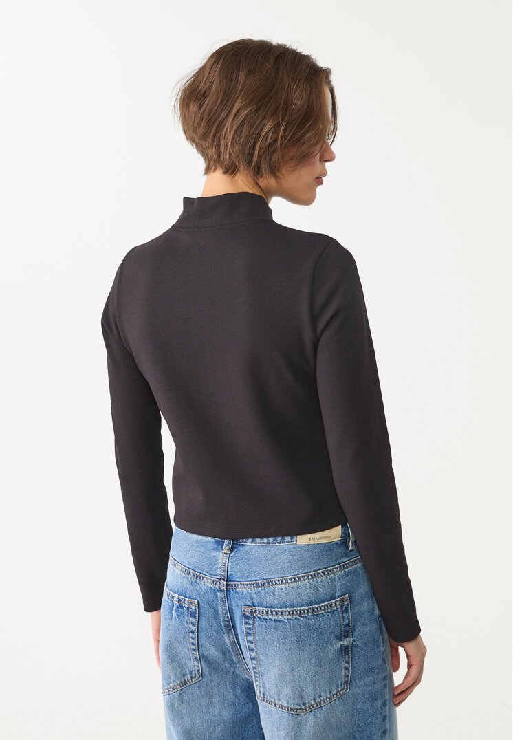sudadera ajustada cremallera