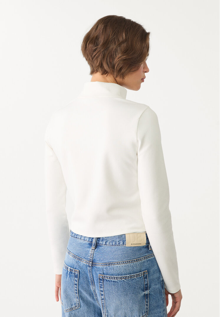 sudadera ajustada cremallera
