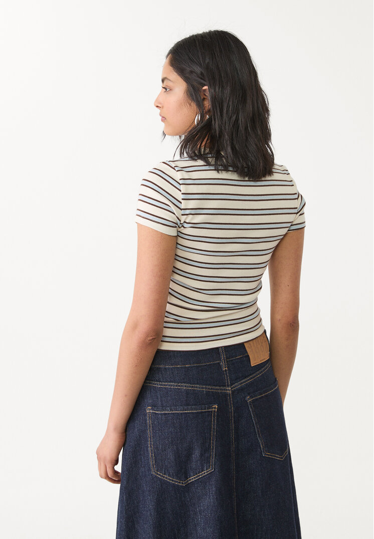 camiseta basica slim fit rayas