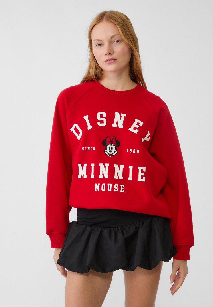 Stradivarius Hanorac Minnie Roșu Xl