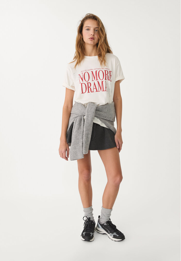 camiseta estampada brillos