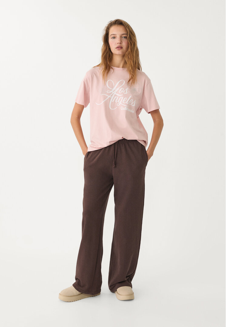 camiseta estampada brillos