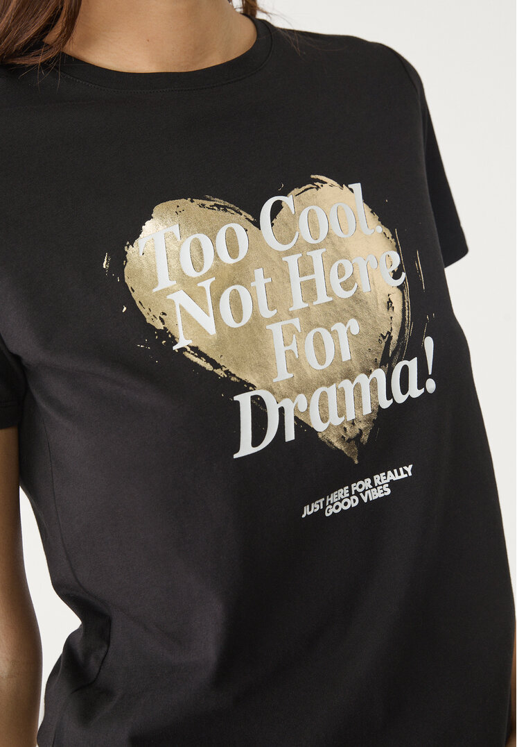 camiseta estampado metalizado
