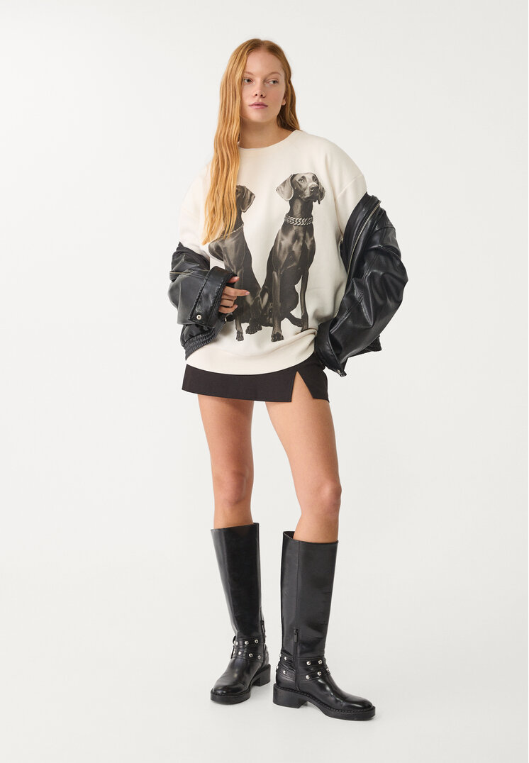 sudadera estampado perros