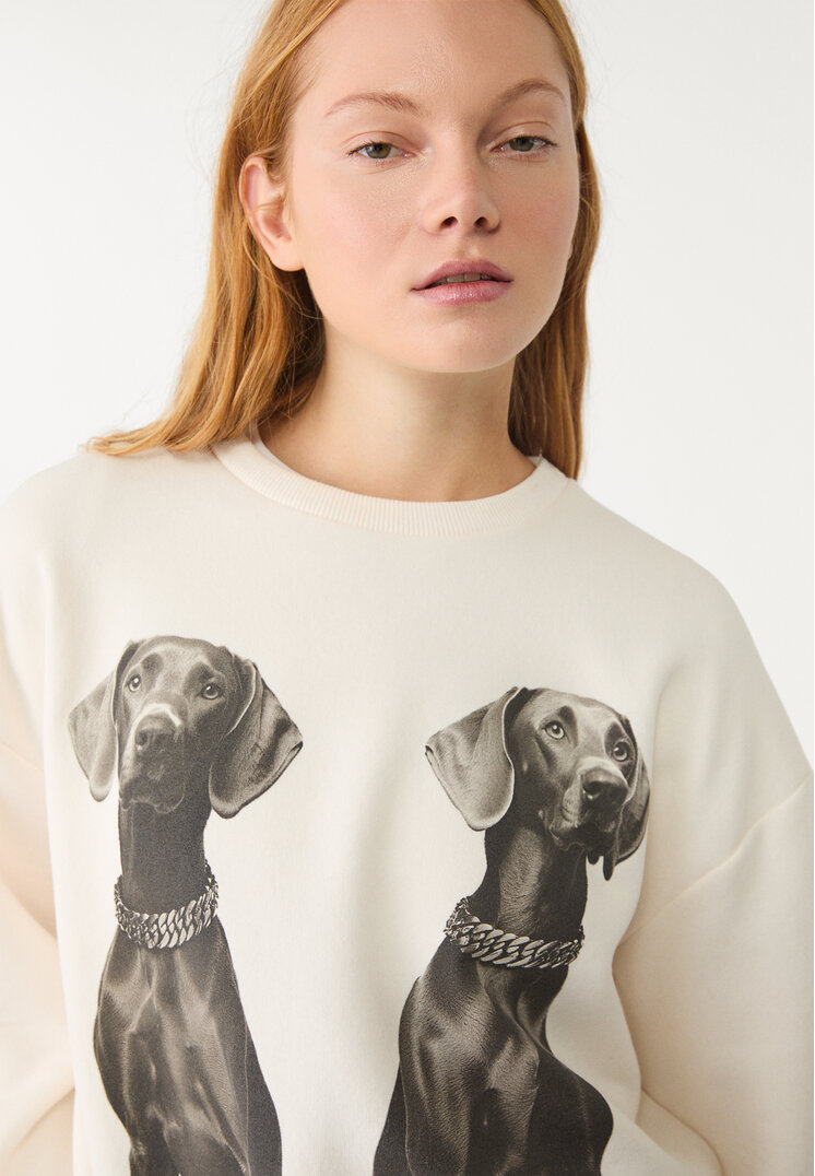 sudadera estampado perros