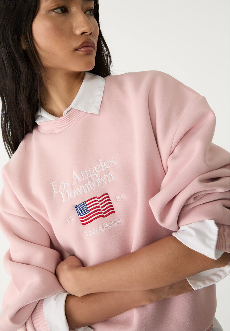 sudadera bordado bandera