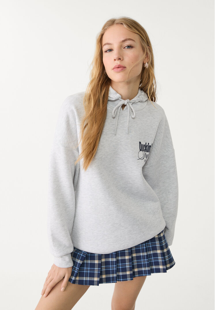 sudadera capucha estampado