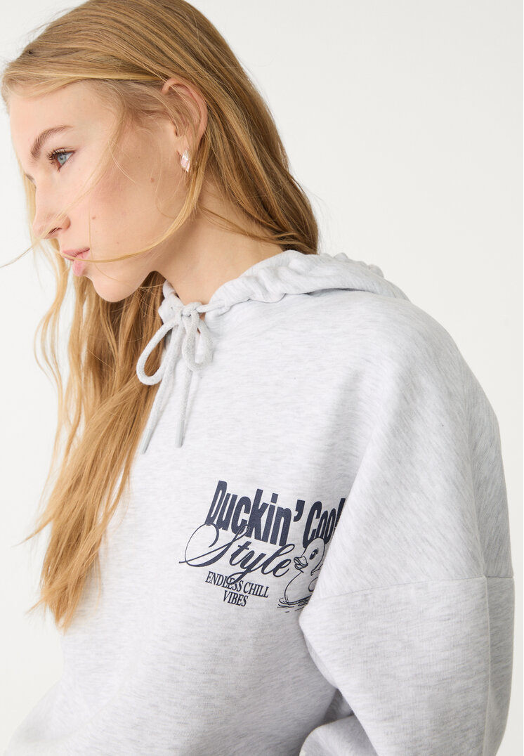 sudadera capucha estampado