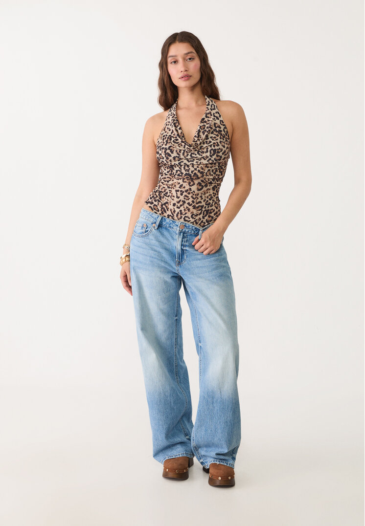 body drapeado leopardo