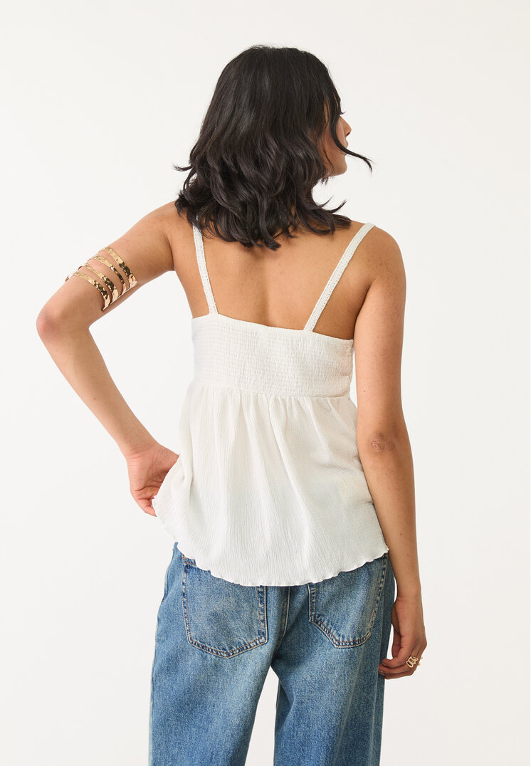 top crochet volantes