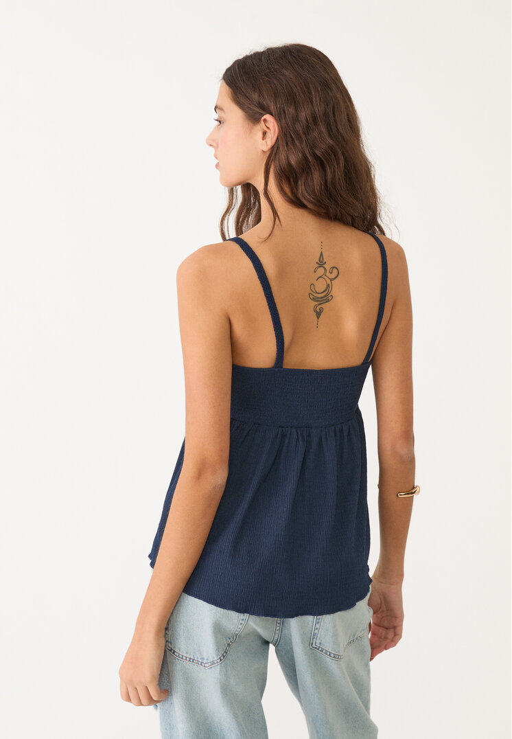 top crochet volantes