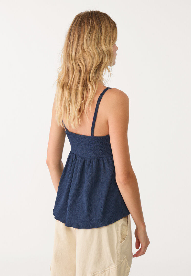 top crochet volantes
