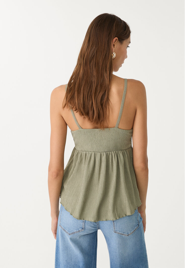 top crochet volantes