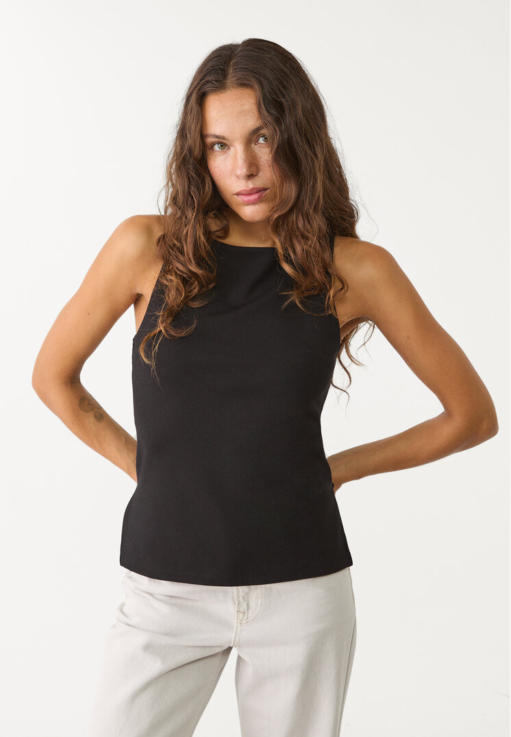 top interlock cuello barco
