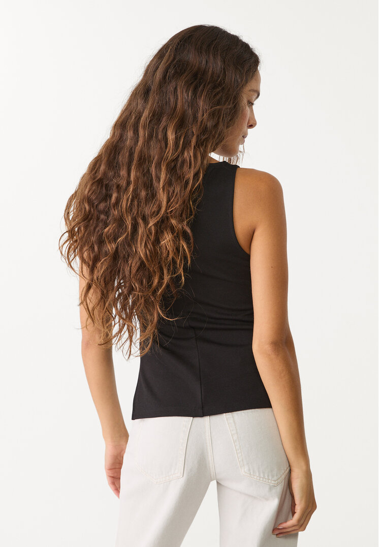 top interlock cuello barco