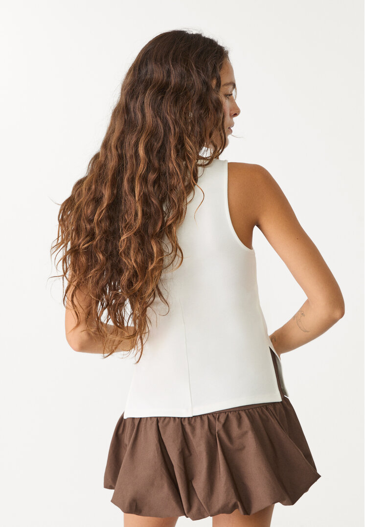top interlock cuello barco