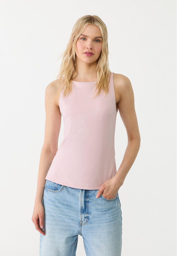 top interlock cuello barco