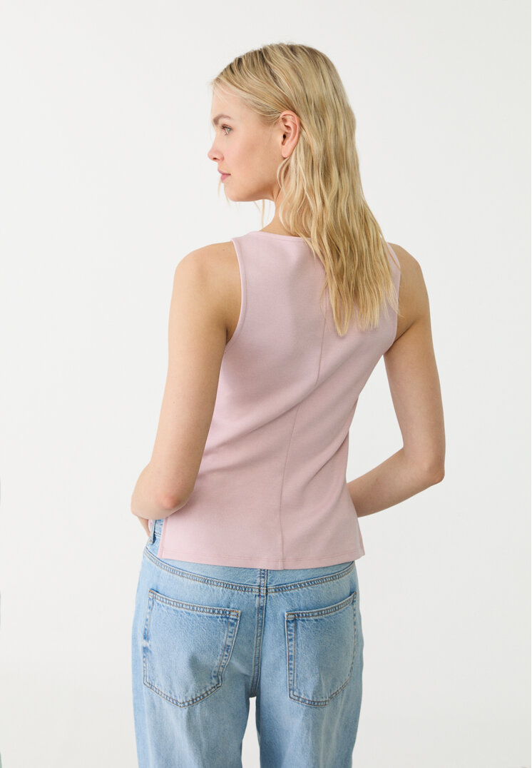 top interlock cuello barco