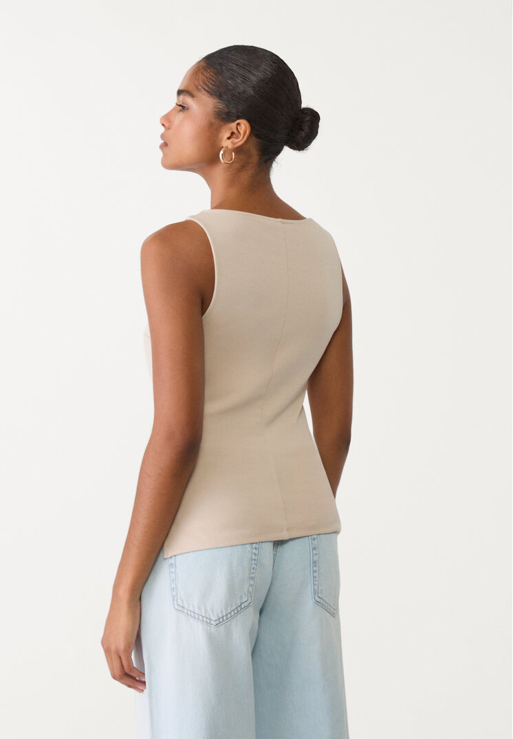 top interlock cuello barco