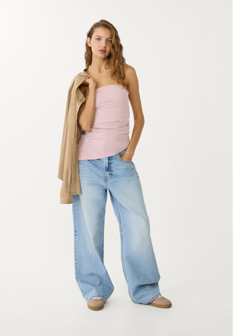 top bandeau asimetrico