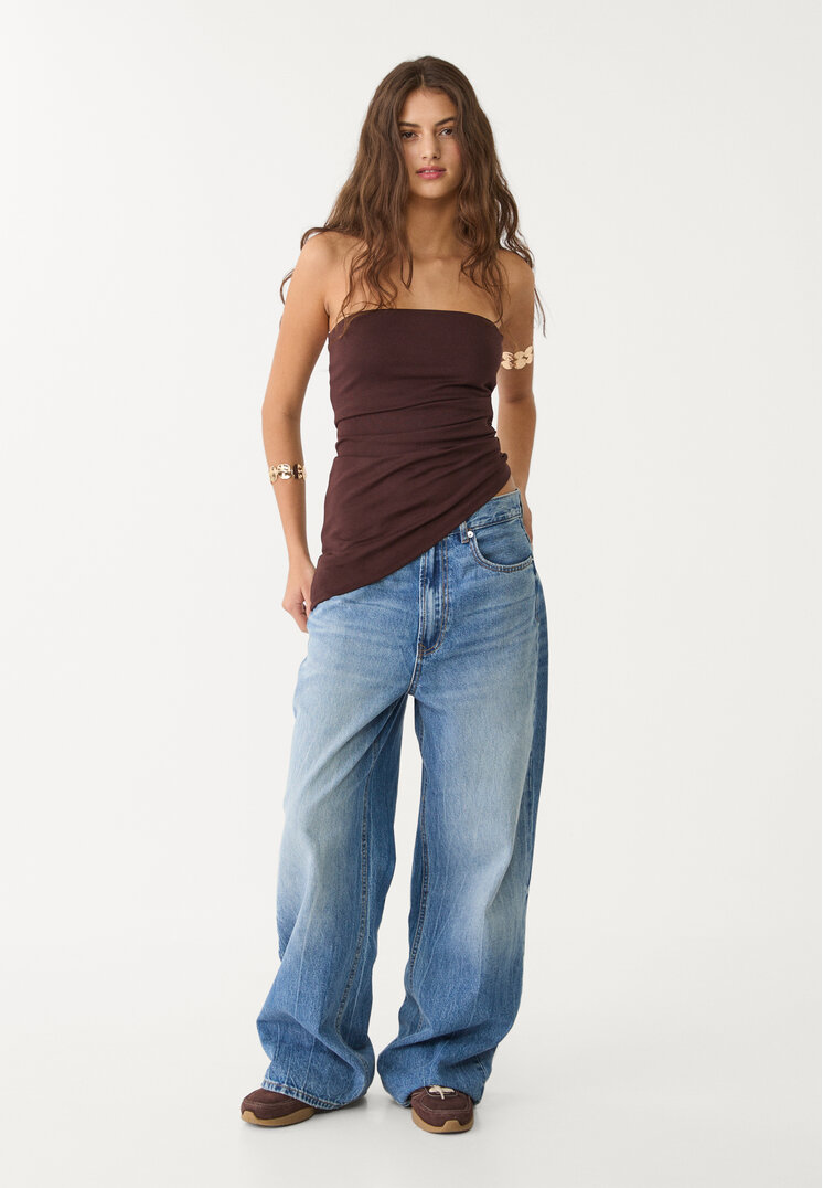 top bandeau asimetrico