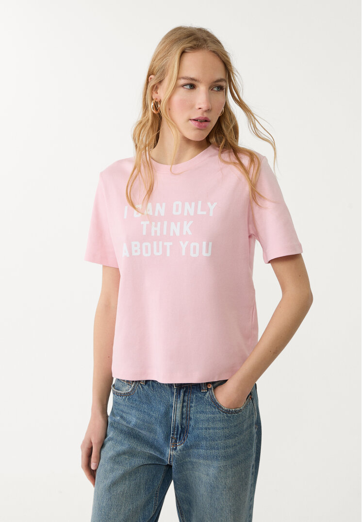 camiseta algodon texto