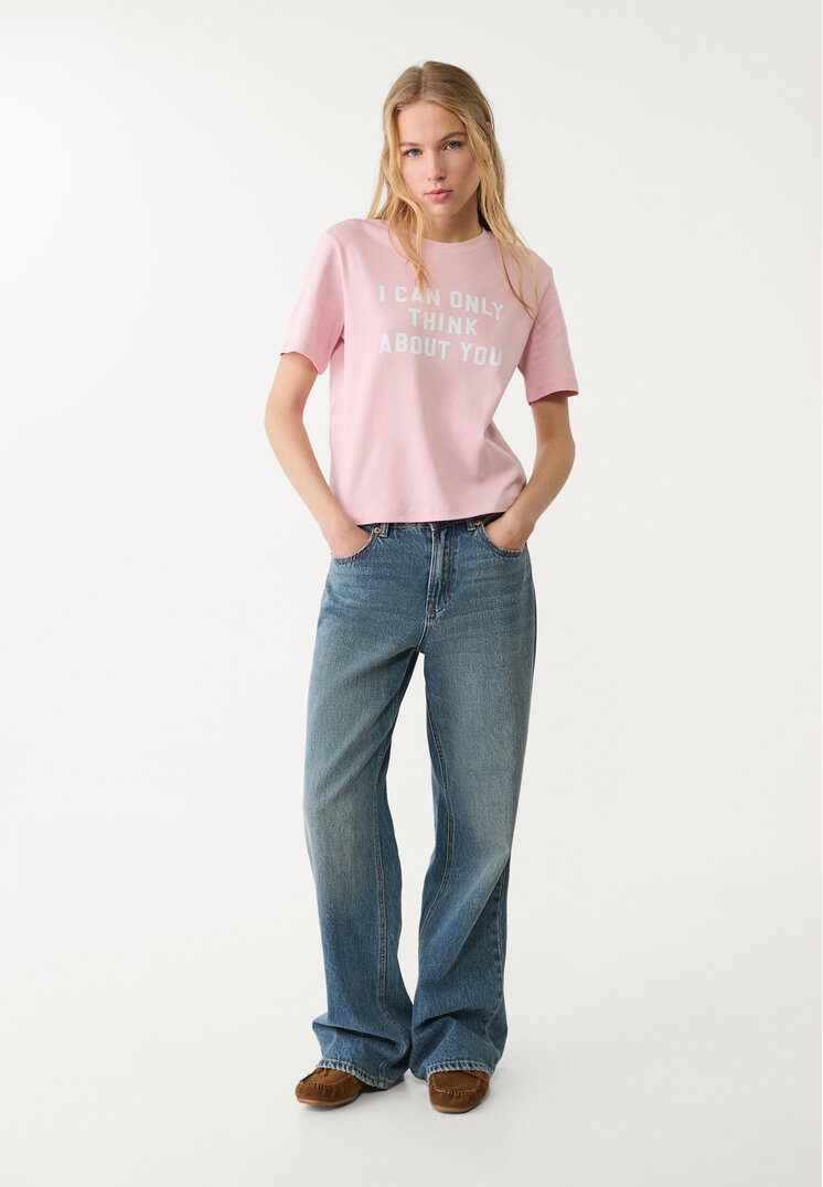 camiseta algodon texto