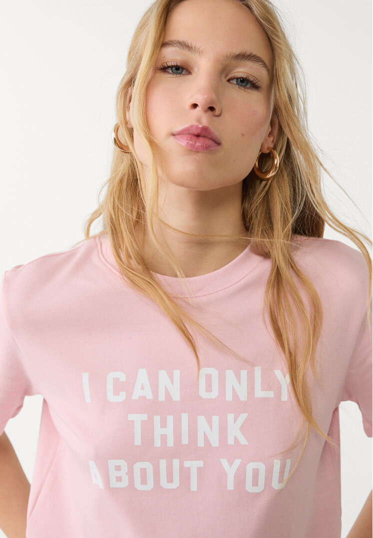 camiseta algodon texto