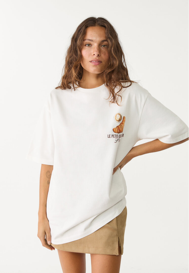 camiseta oversize heavy cotton croissant