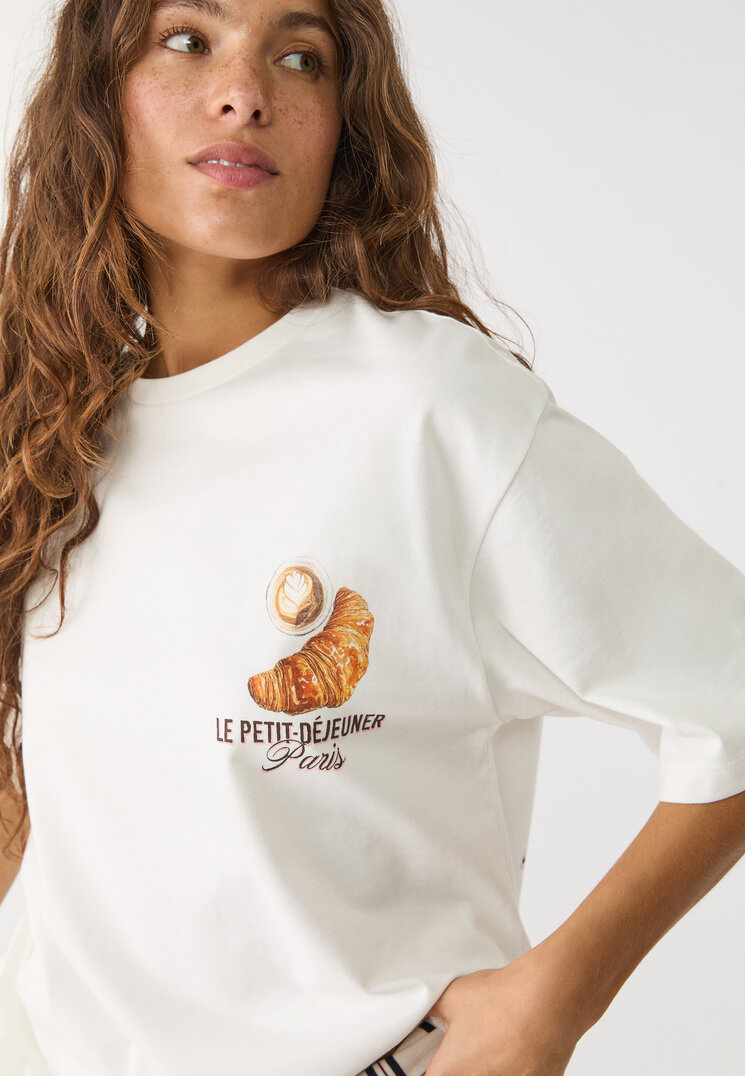 camiseta oversize heavy cotton croissant
